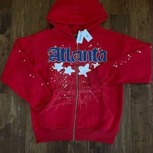 Red Atlanta Graphic Hoodie